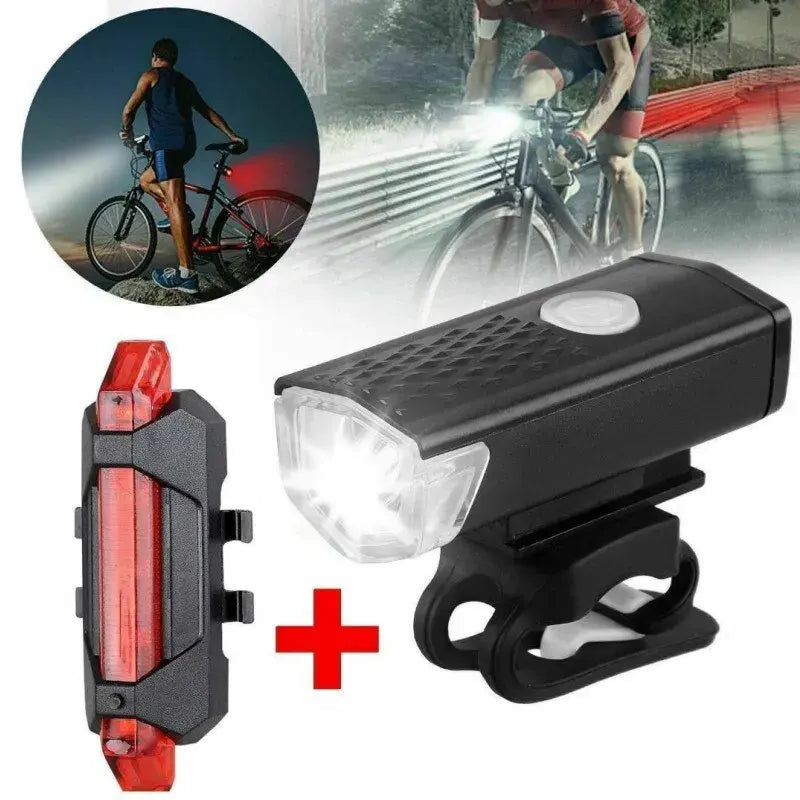 BIKINLITE Aluminum Alloy Front Lamp Clip-On Set, Waterproof Bicycle Light, 1000 Lumens, 2000mAh