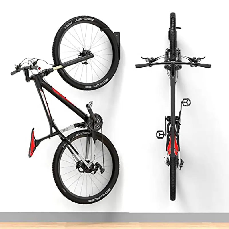 BIKINLITE Wall-Mounted Bike Rack - 360° Swivel Vertical Bicycle Hanger Hook