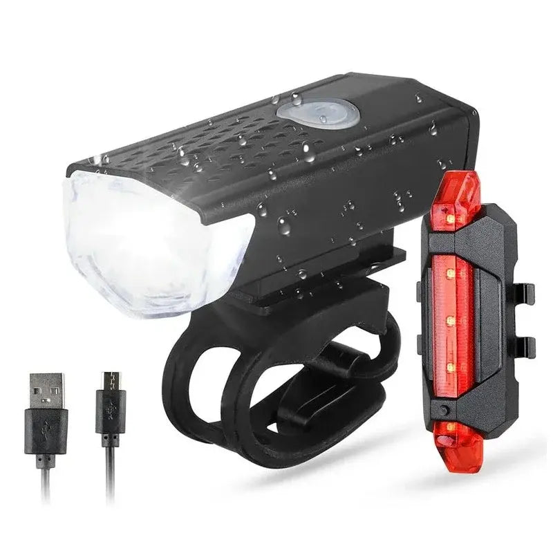 BIKINLITE Aluminum Alloy Front Lamp Clip-On Set, Waterproof Bicycle Light, 1000 Lumens, 2000mAh