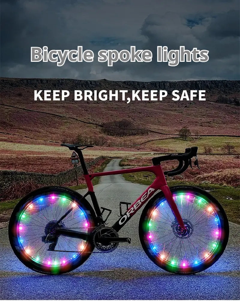 BIKINLITE Colorful Waterproof LED Bike Wheel String Lights