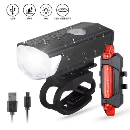 BIKINLITE Aluminum Alloy Front Lamp Clip-On Set, Waterproof Bicycle Light, 1000 Lumens, 2000mAh