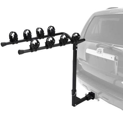 BIKINLITE Steel Foldable Hitch Car 4-Bicycle Carrier - Fits 2" Receiver