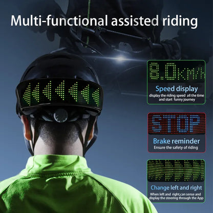 BIKINLITE LED Smart Cycling Helmet Taillight with Turn Signals and Customizable Patterns